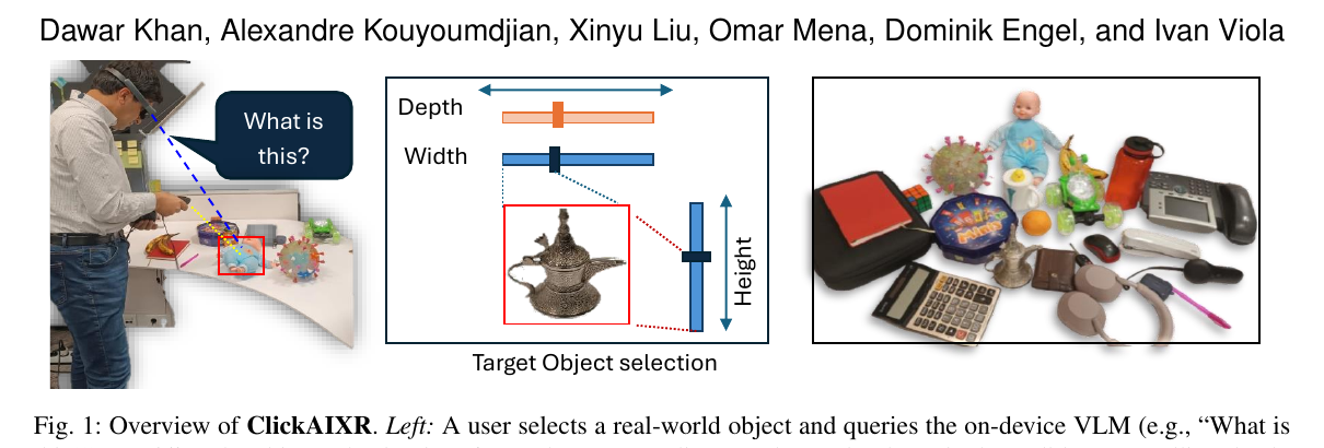 ClickAIXR: On-Device Multimodal Vision-Language Interaction with Real-World Objects in Extended Reality